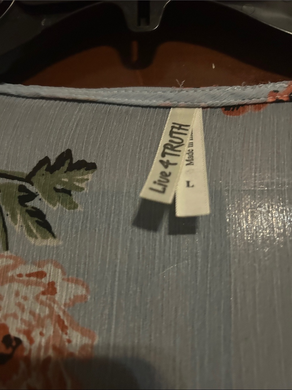 Live 4 Truth Light Blue Floral Top - Picture 2 of 6